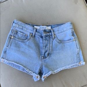 Brandy Melville light wash shorts